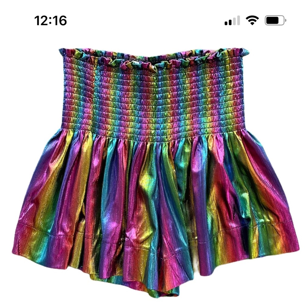 NWT Queen of Sparkles Rainbow Shorts